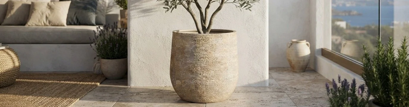 Maceta de fiberclay TERRA