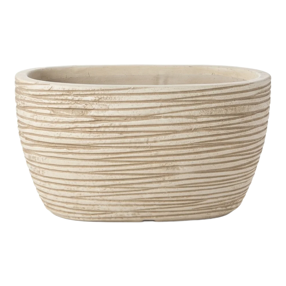 LEO Fiberclay Saksı Bej